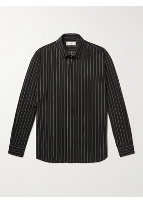 SAINT LAURENT - Pinstriped Silk-Georgette Shirt - Men - Black - 39