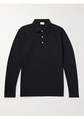 Håndværk - Pima Cotton-Piqué Polo Shirt - Men - Black - S