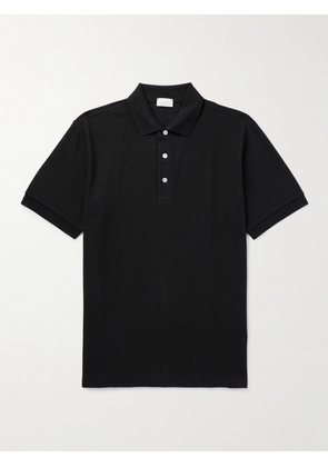 Håndværk - Pima Cotton-Piqué Polo Shirt - Men - Black - S