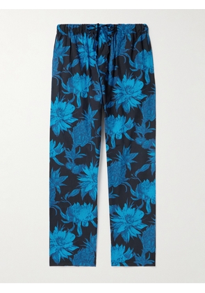 Desmond & Dempsey - Printed Cotton Pyjama Trousers - Men - Blue - S