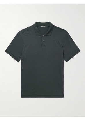James Perse - Luxe Lotus Cotton-Jersey Polo Shirt - Men - Gray - 1