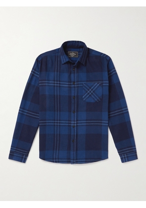 Portuguese Flannel - Arquive 82 Checked Organic Cotton-Flannel Shirt - Men - Blue - XS