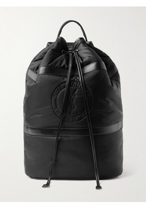 SAINT LAURENT - Leather-Trimmed ECONYL® Backpack - Men - Black