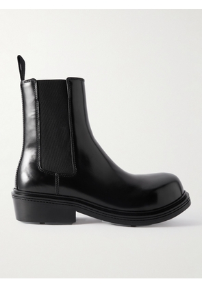 Bottega Veneta - Fireman Glossed-Leather Chelsea Boots - Men - Black - EU 42