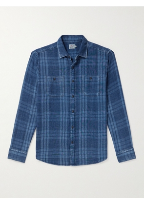 Faherty - Malibu Checked Organic Cotton-Flannel Shirt - Men - Blue - S