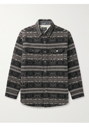 Pendleton - Faux Shearling-Lined Cotton-Jacquard Overshirt - Men - Gray - S