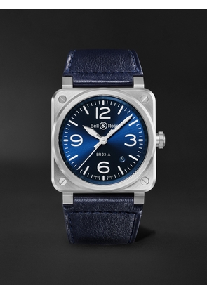 Bell & Ross - BR 03 Automatic 41mm Stainless Steel and Leather Watch, Ref. No. BR03A-BLU-ST/SCA - Men - Blue