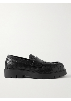 Bottega Veneta - Haddock Intrecciato Leather Loafers - Men - Black - EU 40