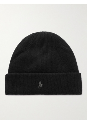 Polo Ralph Lauren - Logo-Embroidered Ribbed Cashmere Beanie - Men - Black