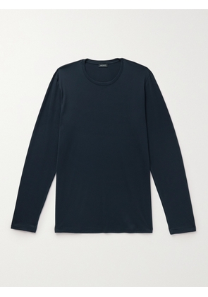 Hanro - Night & Day Cotton-Jersey Pyjama T-Shirt - Men - Blue - S