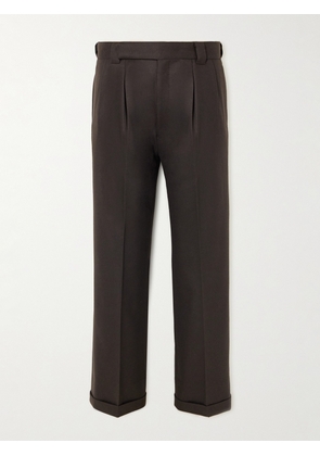 Kaptain Sunshine - Throwing Fits Straight-Leg Pleated Wool Suit Trousers - Men - Brown - UK/US 30