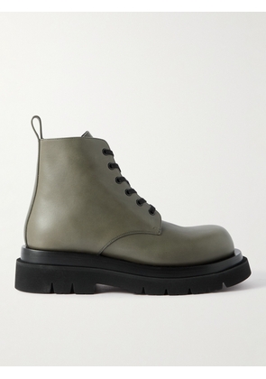 Bottega Veneta - Lug Leather Boots - Men - Green - EU 42