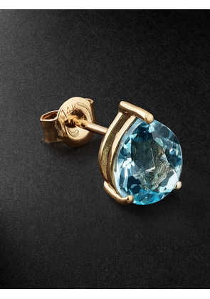 Mateo - Gold Blue Topaz Single Earring - Men - Blue