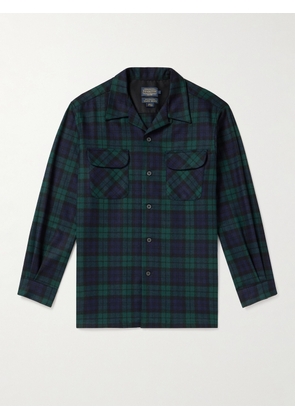 Pendleton - Board Convertible-Collar Checked Virgin Wool Shirt - Men - Blue - S