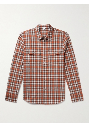 James Perse - Lagoon Checked Cotton-Flannel Shirt - Men - Orange - 1