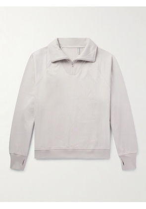Kaptain Sunshine - Sea Island Cotton-Jersey Half-Zip Sweatshirt - Men - Gray - 36