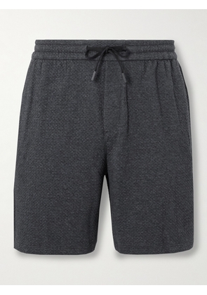 Lululemon - Straight-Leg Tecxured Cotton-Blend Jersey Drawstring Shorts - Men - Black - S