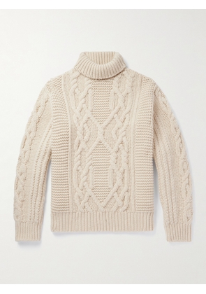 A Kind Of Guise - Theo Cable-Knit Merino Wool Rollneck Sweater - Men - White - S