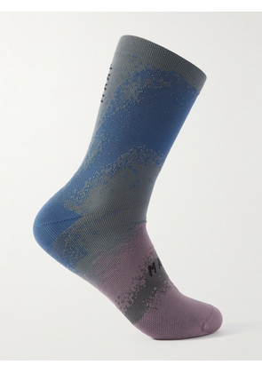 MAAP - Blurred Out Stretch-Knit Cycling Socks - Men - Blue - S/M