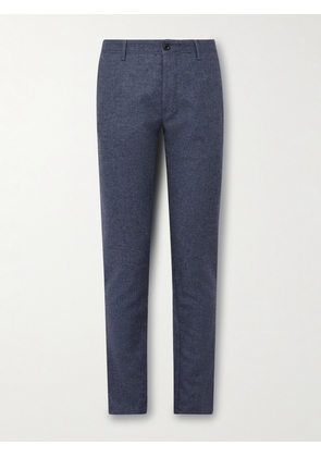 Incotex - Tapered Virgin Wool-Blend Felt Trousers - Men - Blue - UK/US 30