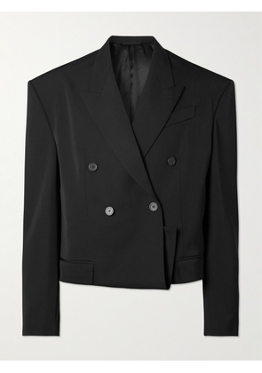 Balenciaga - Oversized Double-Breasted Wool Blazer - Men - Black - 1