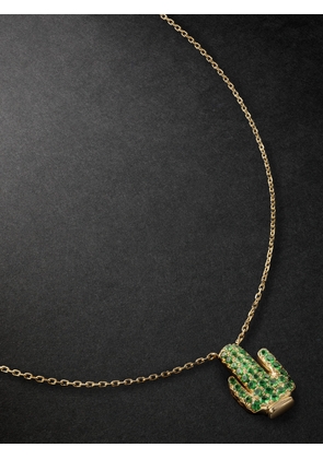 Jenny Dee Jewelry - Arizona Cactus 18-Karat Gold Tsavorite Pendant Necklace - Men - Green