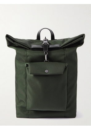 Mismo - M/S Escape Leather-Trimmed Ballistic Nylon Backpack - Men - Green
