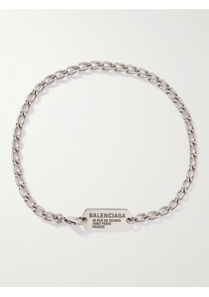 Balenciaga - Antiqued Silver-Tone Chain Necklace - Men - Silver - S