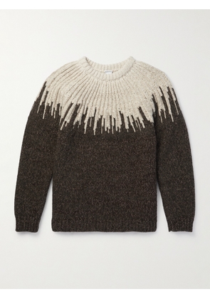 Bottega Veneta - Jacquard-Knit Wool Sweater - Men - Brown - S