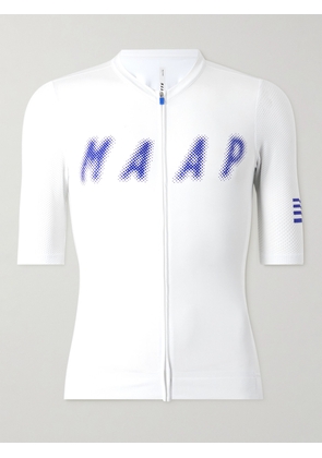 MAAP - Halftone Pro Base Panelled Logo-Print Stretch Recycled Mesh Cycling Jersey - Men - White - XS