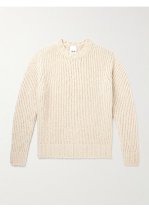 Allude - Ribbed Cashmere and Silk-Blend Sweater - Men - Neutrals - M