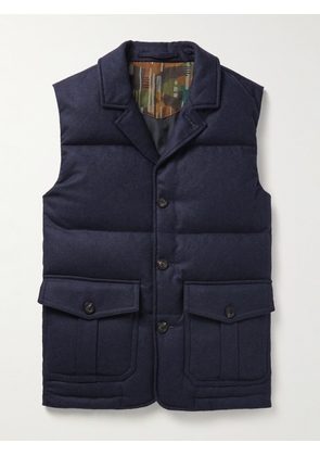 Incotex - Montedoro Quilted Wool Down Gilet - Men - Blue - IT 46