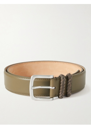 Mr P. - 3.5cm Leather Belt - Men - Green - EU 85