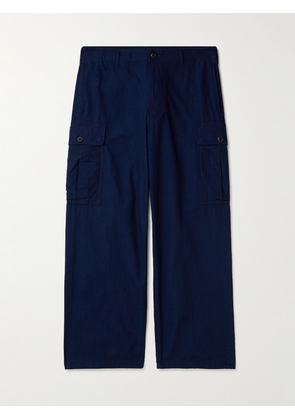 Beams Plus - Wide-Leg Cotton-Ripstop Cargo Trousers - Men - Blue - S