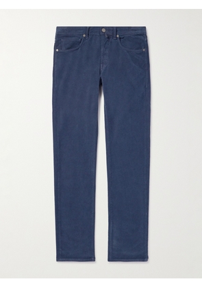 Incotex - Slim-Fit Cotton-Blend Corduroy Trousers - Men - Blue - UK/US 28
