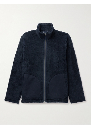 Hartford - Dorian Cotton Twill-Trimmed Fleece Jacket - Men - Blue - S