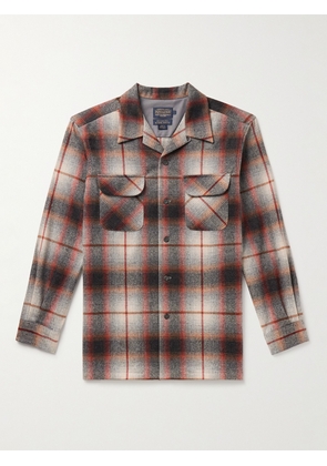 Pendleton - Board Convertible-Collar Checked Virgin Wool Shirt - Men - Gray - S