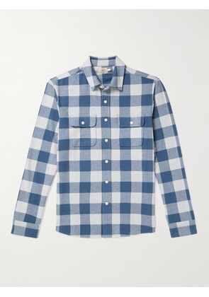 Faherty - Legend™ Checked Recycled Knitted Shirt - Men - Blue - S