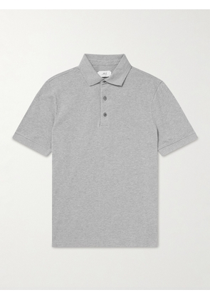 Mr P. - Cotton-Piqué Polo Shirt - Men - Gray - XS