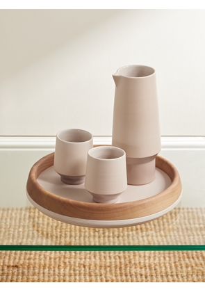 Brunello Cucinelli - Ceramic Carafe, Cups and Walnut-Trimmed Tray Set - Men - Neutrals