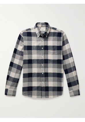 Hartford - Pitt Button-Down Collar Checked Cotton-Flannel Shirt - Men - Blue - S