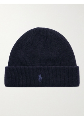 Polo Ralph Lauren - Logo-Embroidered Ribbed Cashmere Beanie - Men - Blue