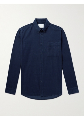 NN07 - Arne 5082 Button-Down Collar Organic Cotton-Corduroy Shirt - Men - Blue - S