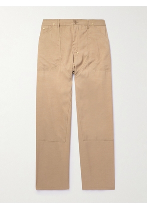 4SDesigns - Throwing Fits Straight-Leg Twill Trousers - Men - Neutrals - IT 44