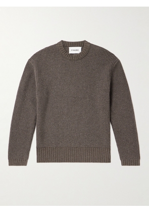 FRAME - Waffle-Knit Wool Sweater - Men - Brown - S