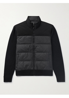 James Perse - Quilted Nylon-Panelled Wool and Cashmere-Blend Down Jacket - Men - Black - 1
