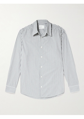 NN07 - Throwing Fits Quinsy 5973 Striped Cotton-Poplin Shirt - Men - Gray - S