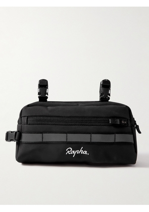 Rapha - Logo-Embroidered Webbing-Trimmed Coated-Shell Bar Bag - Men - Black