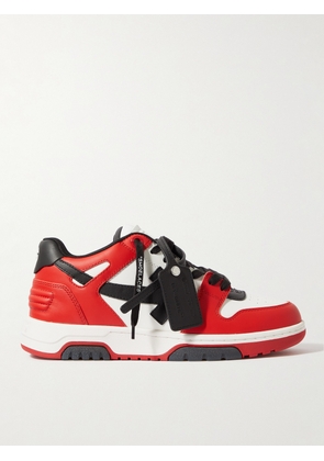 Off-White - Out of Office Leather Sneakers - Men - Red - EU 39