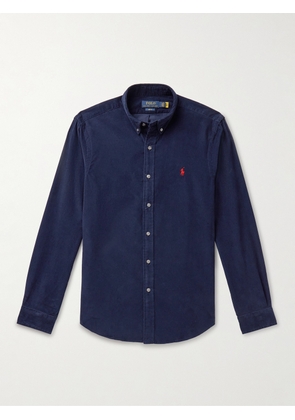 Polo Ralph Lauren - Button-Down Collar Cotton-Corduroy Shirt - Men - Blue - XS